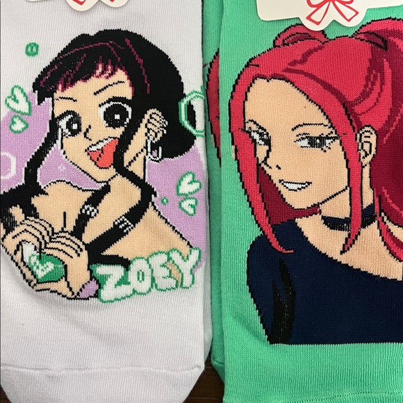 Zoey and Mira Socks ~ Huntrix ~ K Pop Demon Hunters - Picture 3 of 4